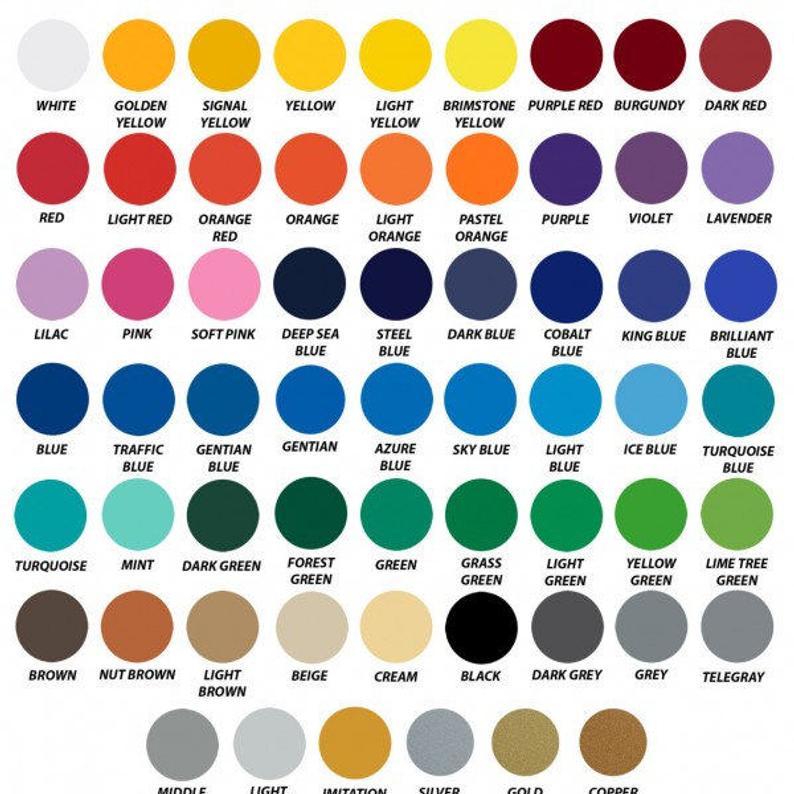 Oracal colors